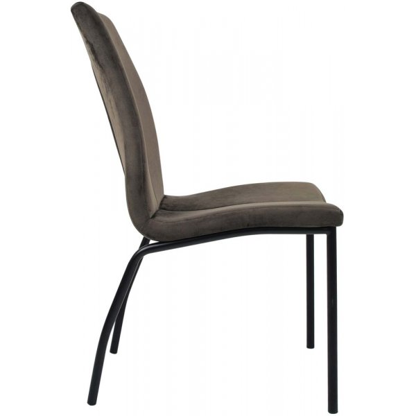 Chaise de salle à manger Hedvig - Velours gris Chaise de salle à manger Hedvig - Velours gris