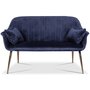 Flappy 2-sits soffa - Mrkbl sammet / Kromade ben
