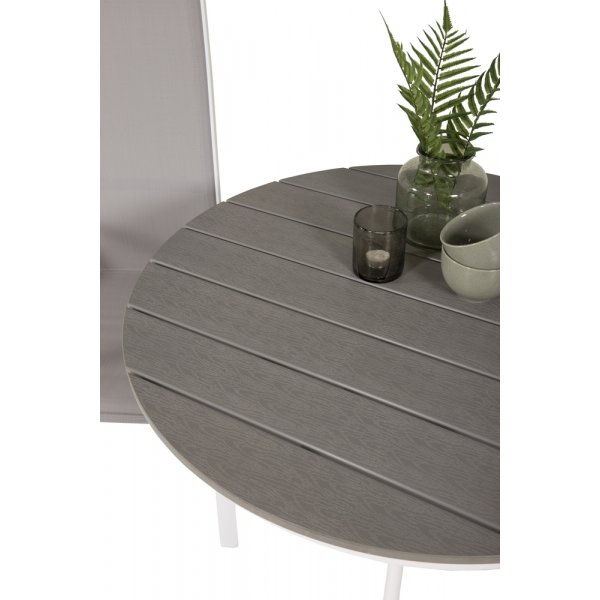 Parma utematgrupp med 2 st Copacabana stolar - Grå/Vit Parma utematgrupp med 2 st Copacabana stolar - Grå/Vit