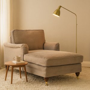Divanfåtölj Howard mörkbeige manchester Divanfåtölj Howard mörkbeige manchester