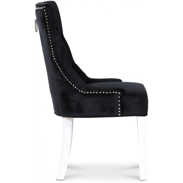 Decotique stol (Rygghandtag) - Svart sammet
