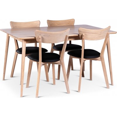 Odense matbord 140x90 cm med 4 st Eksj stolar