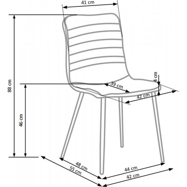 Chaise Oakham - Gris