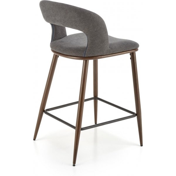 Tabouret de bar Pelican 114 - Gris/noyer