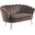 Kingsley 2-sits soffa i sammet - brun / mssing + Mbeltassar