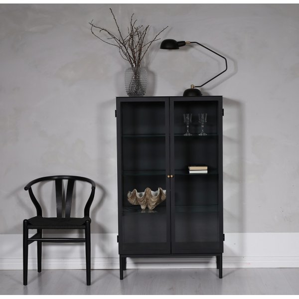 Zamora skåp - Svart / Klarglas Zamora skåp - Svart / Klarglas