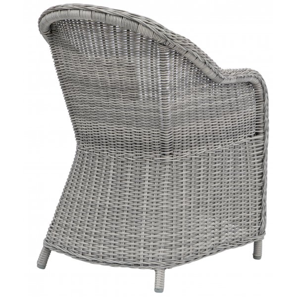 Matgrupp; 4 stolar och matbord 110 cm gr/rotting