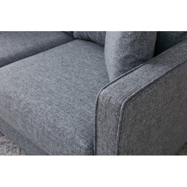 Canap divan gauche Eca - Gris
