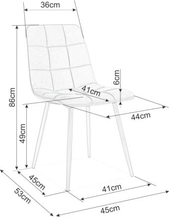 Chaise Mila - Gris Chaise Mila - Gris