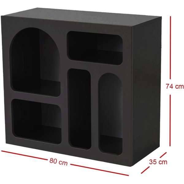 Etagère Liva L: 80 cm - Noir Etagère Liva L: 80 cm - Noir