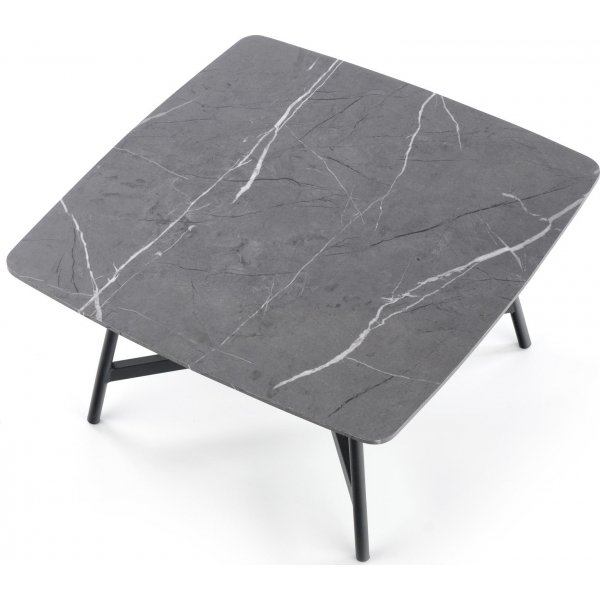 Estense soffbord 75 x 75 cm - Grå marmor/svart Estense soffbord 75 x 75 cm - Grå marmor/svart
