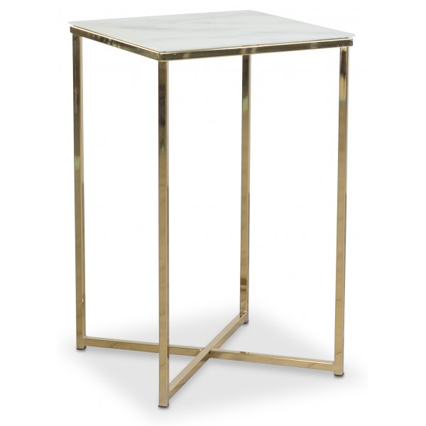 Palasso Lampbord 40 x 40 cm - Mssing / Ljus marmorering