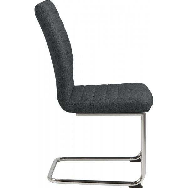 Chaise de salle à manger Moon - Gris/chrome Chaise de salle à manger Moon - Gris/chrome