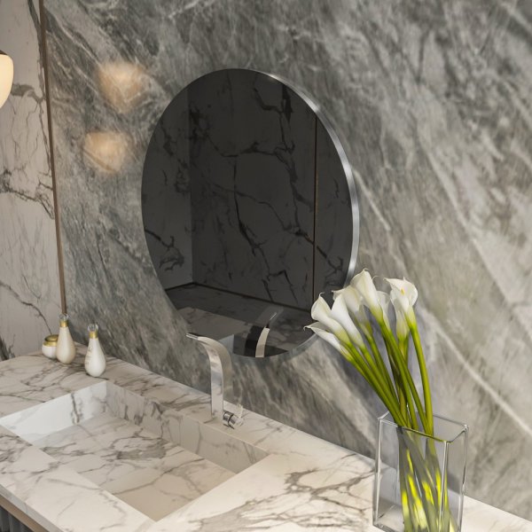 Onea\\\'s spiegel - Donkergrijs/zilver