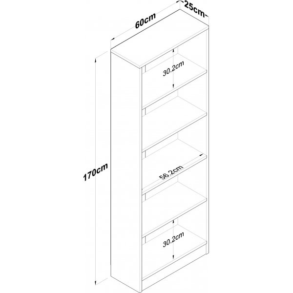 Hector boekenkast 15 - Walnoot Hector boekenkast 15 - Walnoot