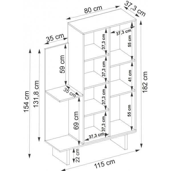Bibliothque Frank - Beige/anthracite