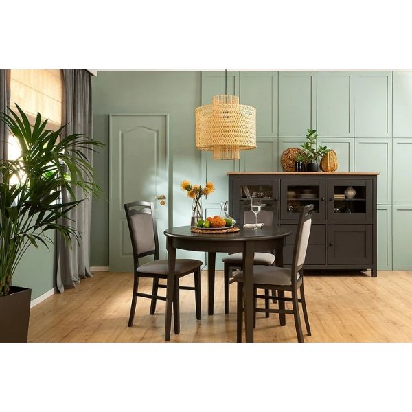 Table à manger Lucan 2 95-195 x 95 cm - Graphite Table à manger Lucan 2 95-195 x 95 cm - Graphite