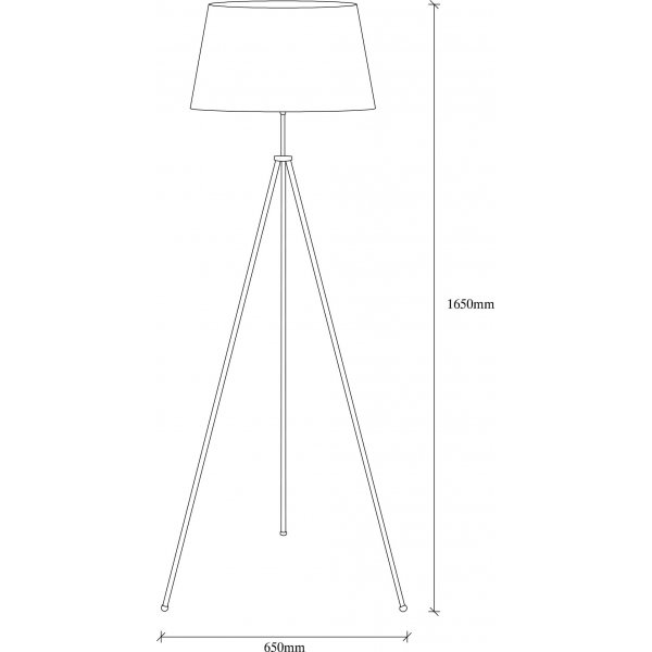 Tripod golvlampa - Vit/röd Tripod golvlampa - Vit/röd