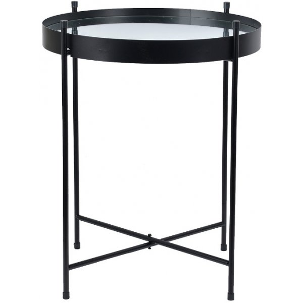 Ronja lampbord 40 cm - Svart/spegelglas