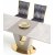 Valentino matbord 160-220 x 90 cm - Gr marmor/ljusgr/guld