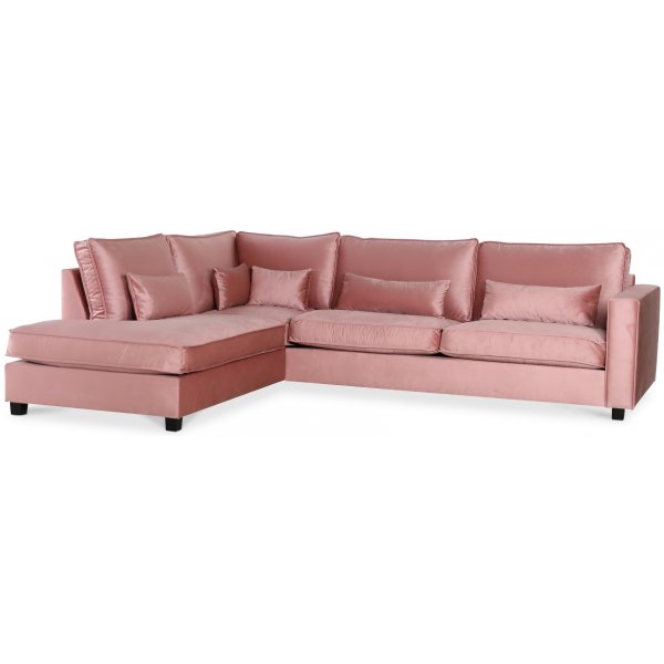 Adore Loungesoffa XL öppet avslut vänster - Dusty pink (Sammet) Adore Loungesoffa XL öppet avslut vänster - Dusty pink (Sammet)