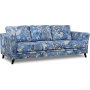 Eker 3-sits soffa i blommigt tyg - Eden Parrot Blue