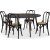 Omni matgrupp, runt matbord �130 cm inkl 4 st Tony svarta b�jtr� stolar - R�kf�rgad ek + 4.00 x Stolsdyna