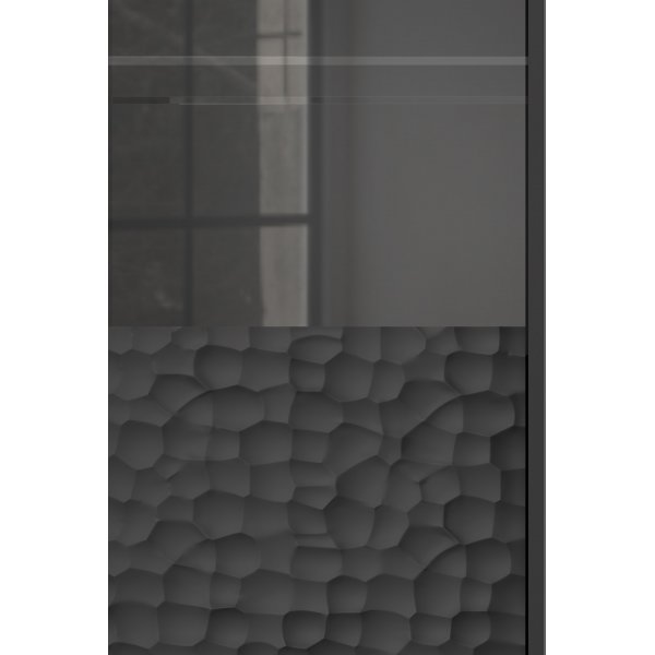 Kogelglazen kast - Zwart/goud