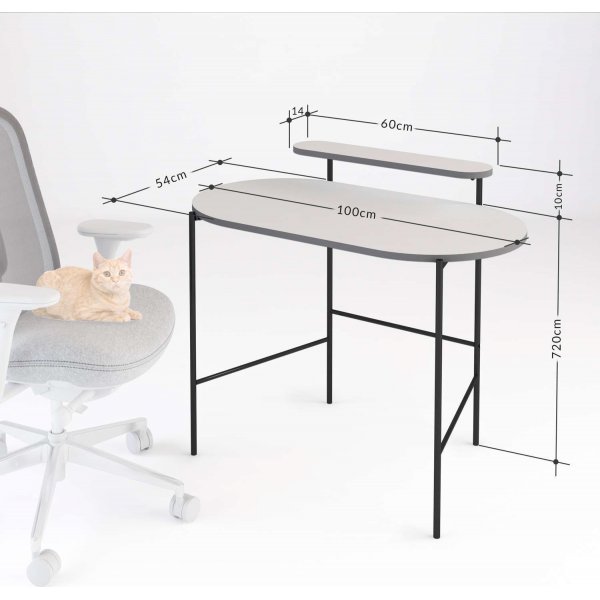 Lob skrivbord 100x72 cm - Ljus mocka Lob skrivbord 100x72 cm - Ljus mocka