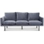 Carolina 3-sits soffa sammet ljusbl