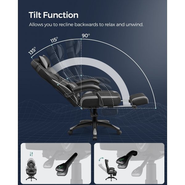 Chaise de bureau Waldemar - Noir/gris