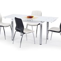 Amalie matbord 110-170 cm - Vit / Krom Amalie matbord 110-170 cm - Vit / Krom