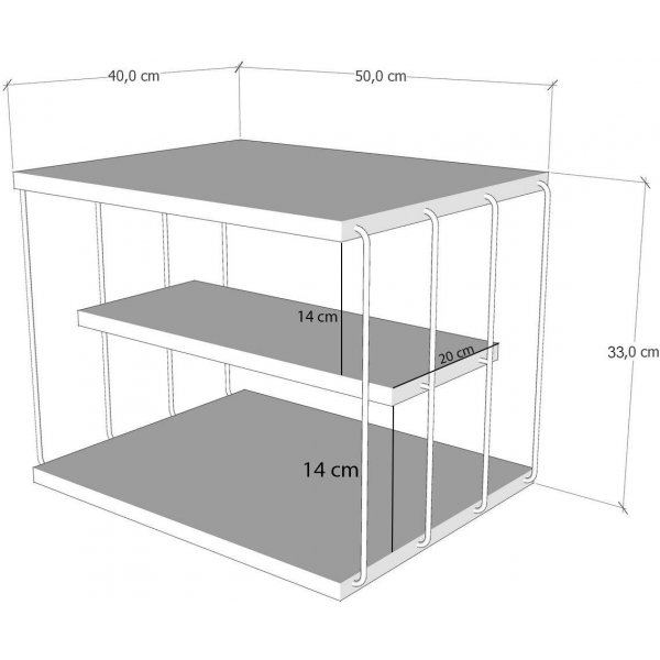 Lifon sidobord - Svart/marmor Lifon sidobord - Svart/marmor