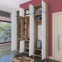 Esa hallmbel 180 x 37,5 x 240 cm Variant A - Valnt/vit
