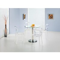 Violet bord - Transparent glas/Krom/Marmor Violet bord - Transparent glas/Krom/Marmor