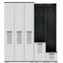 Asimo kleerhanger 160 x 45 x 183 cm - Antraciet/wit