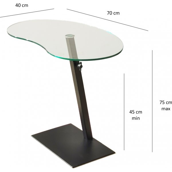 Table basse Fandango 70 x 40 cm - Noir