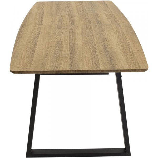 Table à manger Hallsberg 160-200 cm - Noir/imitation Table à manger Hallsberg 160-200 cm - Noir/imitation