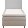 Sng 120x200 cm beige med frvaring 5 zoner pocketfjdrar