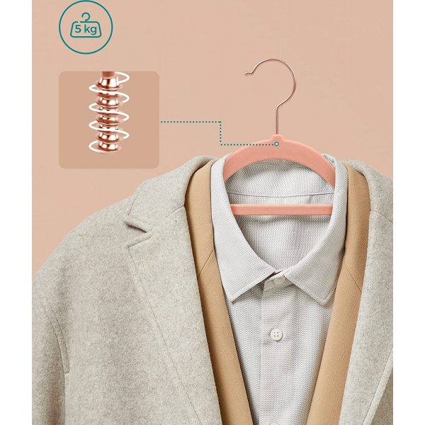 Klädgalge, sammet, 43,5 cm, 30-pack - Rosa Klädgalge, sammet, 43,5 cm, 30-pack - Rosa