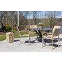 Scottsdale utematgrupp med 4 st karmstolar (stapelbara) och matbord 112 cm - Natur