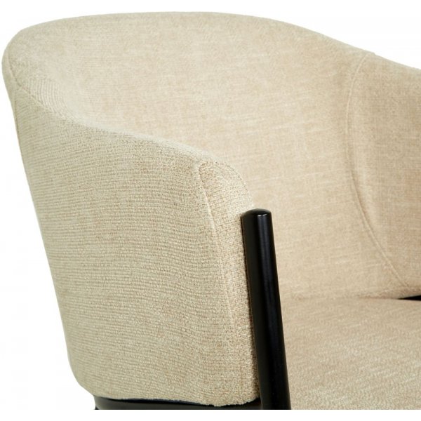 Seat matgrupp, matbord med 4 st Stacey sammetsstolar - Svart/beige