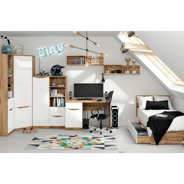 Bureau Nuis 120 x 60 cm - Chêne/blanc Bureau Nuis 120 x 60 cm - Chêne/blanc