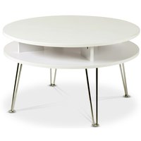 Soffbord i träek Köp online hos trendrum.se Designa soffbord ovalt Vit Krom 1490 kr Trendrum.se