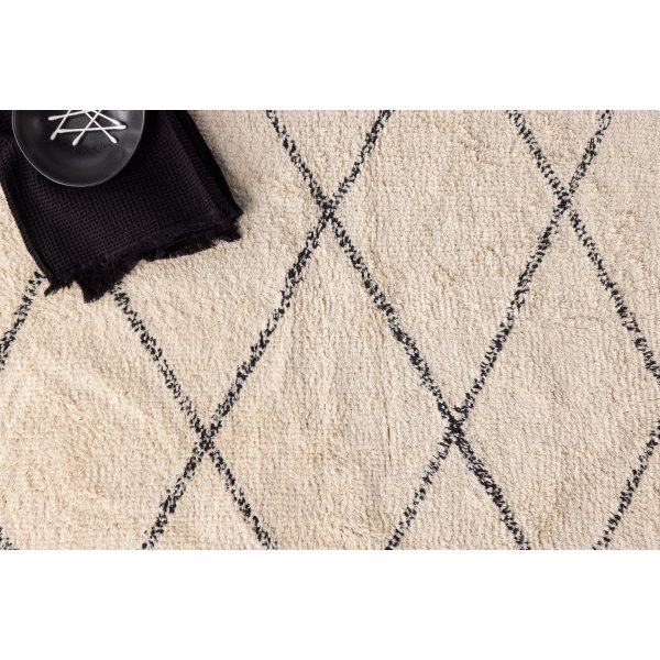 Thelma matta 50 x 80 cm - Svart/vit