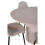 Bianca Matgrupp runt vitputsat matbord med 4 st Polar beige stolar