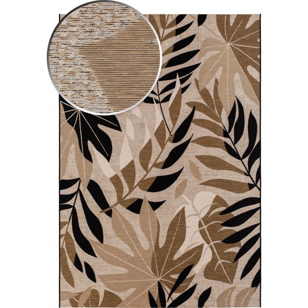 Tapis tiss plat Domani Monstera Multicolore