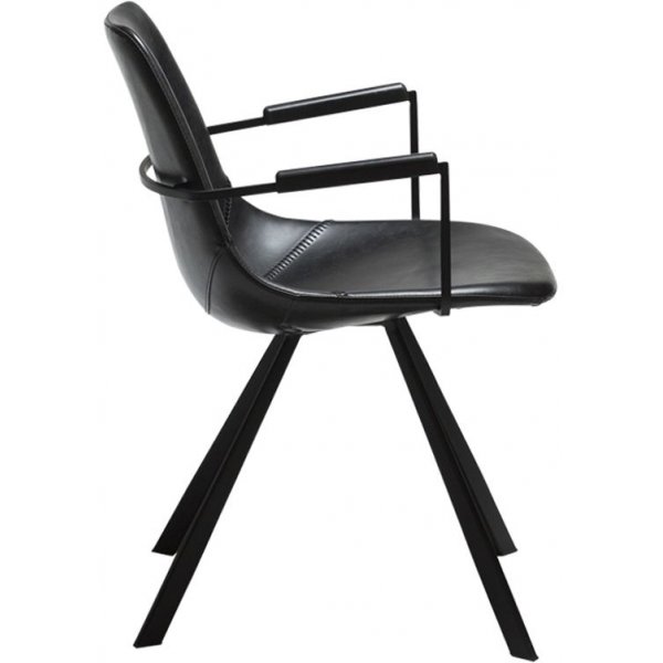 Pitch karmstol - Vintage svart