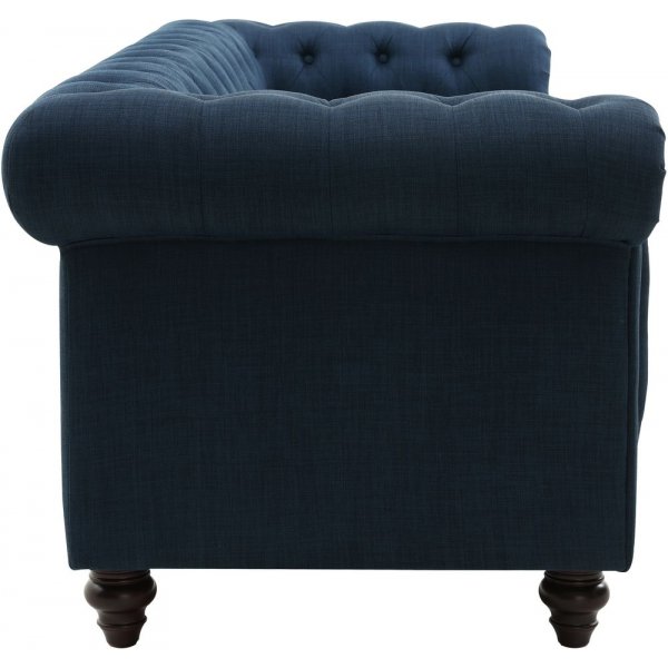 Bank 3-zits Chesterfield bank blauw - Herron Bank 3-zits Chesterfield bank blauw - Herron