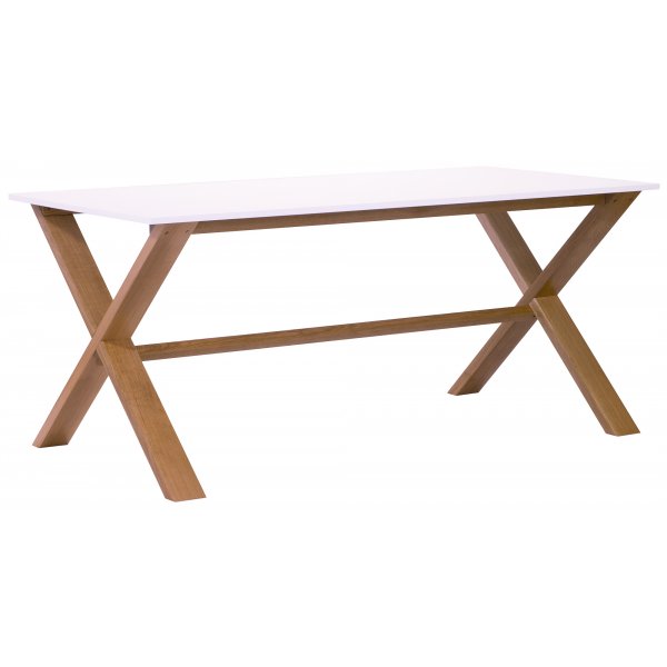 Artic matbord 220 cm - Ek / vit